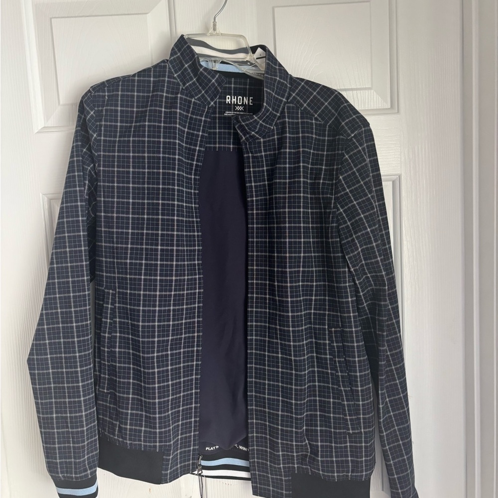 Rhone Men's Blue Checkered Lightweight Jacket